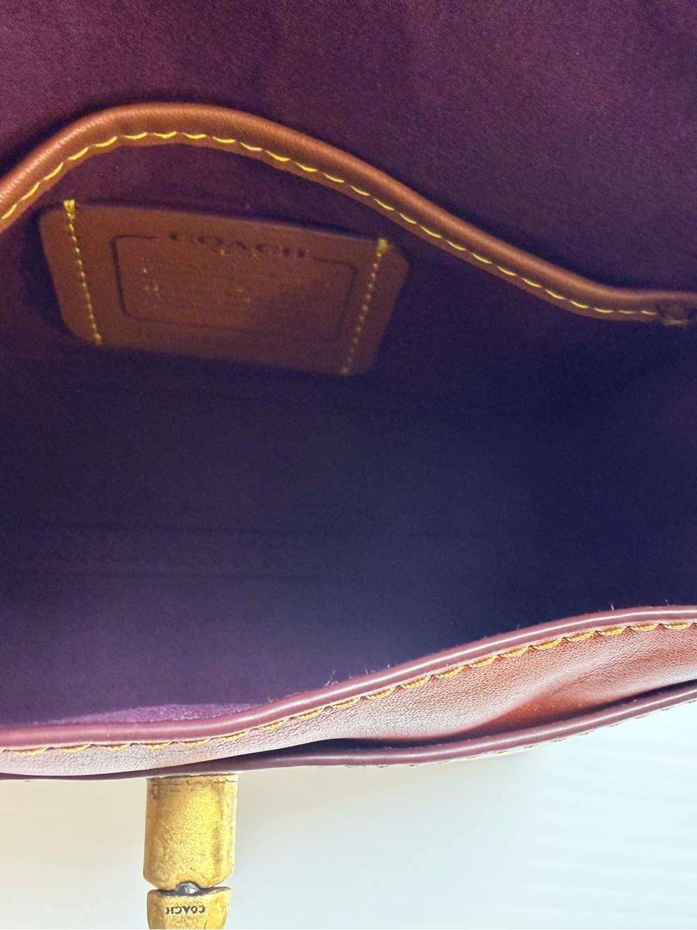Coach Brown Signature Canvas & Leather Crossbody with Floral Turn-Lock - Picture 11 of 12